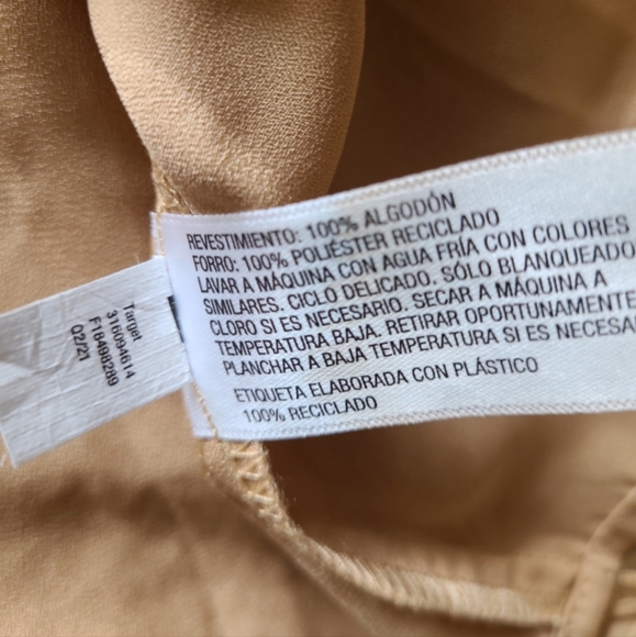 Knox Rose SZ XS‎ Muted Mustard Eyelet Baby Doll Dress w/lining - Picture 10 of 10